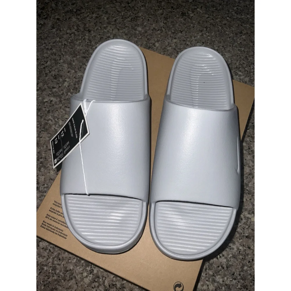 FD4116-004 Nike Calm Slide Wolf Grey Photon Dust Wolf Grey Men's Size 12
